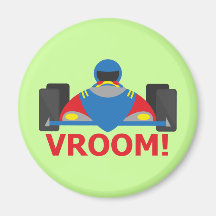 Racer Vroom Refrigerator Magnets