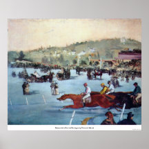 Races at the Bois de Boulogne by Edouard Manet Poster