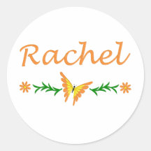 Rachel (Orange Butterfly) Sticker