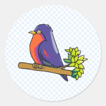 Racine Robin Round Sticker