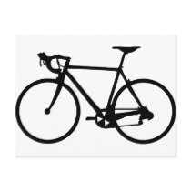 racing bike - racer bicycle postcards