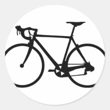 racing bike - racer bicycle round sticker