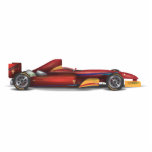 Racing Car White Photo Sculpture