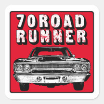Racing cars square sticker