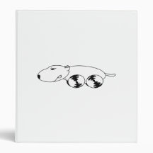 Racing Cartoon Dog Vinyl Binder