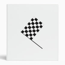 Racing Checkered Flag Binder