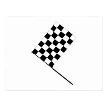 Racing Checkered Flag Postcard