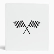 Racing Checkered Flags Binders
