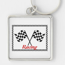 Racing Chequerboard Flags Key Chains