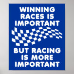 Racing Is More Important Dirt Bike Motocross Sign Poster