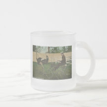 Racing Ostrich 1911 vintage postcard Mug