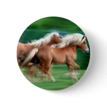 Racing Palomino Horses Button