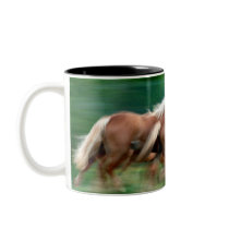 Racing Palomino Horses Coffee Mug