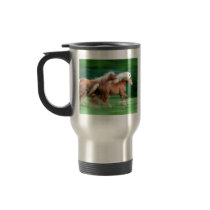 Racing Palomino Horses Coffee Travel Mug