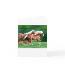 Racing Palomino Horses Greeting Card