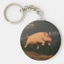 Racing Pig Key Chain