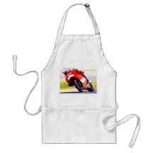 Racing Red Motorcycle Apron