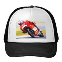 Racing Red Motorcycle Hats