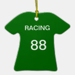 Racing t-shirt christmas tree ornaments