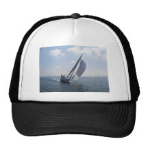 Racing yacht at speed. hats