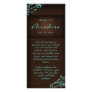 Rack Card Floral Linen Salon Spa Blue Brown