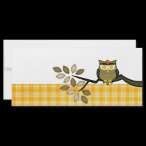 Rack Card Owl In A Tree rack cards