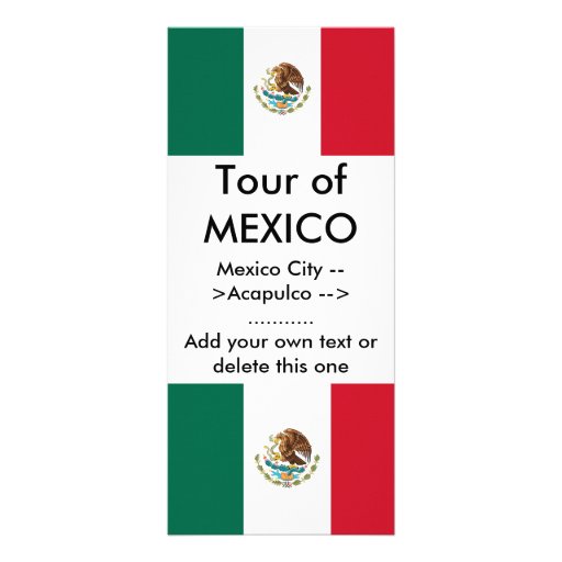 Rack Card with Flag of Mexico