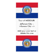 Rack Card with Flag of Missouri, U.S.A.
