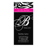 Rack Card Zebra Beauty Salon Spa Pink