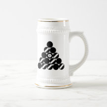 Racked Pool Balls Coffee Mugs