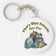 Racoon Friends Key Chain