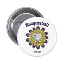 Racquetball Not Drugs Pins