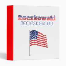 Raczkowski for Congress Patriotic American Flag Vinyl Binder