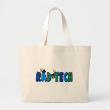 Rad Tech With Stick People and Xrays Design Canvas Bags