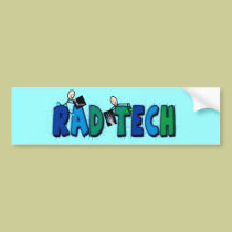 Rad Tech With Stick People and Xrays Design bumper stickers
