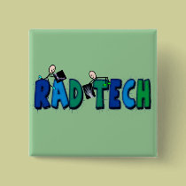 Rad Tech With Stick People and Xrays Design buttons