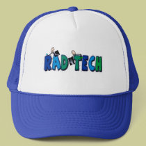 Rad Tech With Stick People and Xrays Design hats