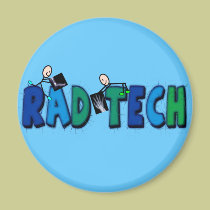 Rad Tech With Stick People and Xrays Design magnets