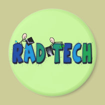 Rad Tech With Stick People and Xrays Design magnets