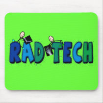 Rad Tech With Stick People and Xrays Design mousepads