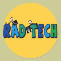 Rad Tech With Stick People and Xrays Design stickers