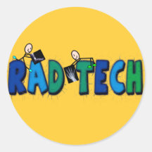 Rad Tech With Stick People and Xrays Design Stickers