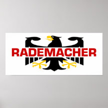 Rademacher Surname Posters