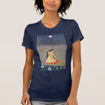 Radha At Night. Mughal Painting Ca 1650Th By Indis Shirt