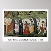 Radha Krishna Arrested By Indian Painter In 1770 Posters