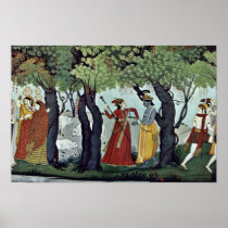 Radha Krishna Arrested By Indischer Maler Um 1770 Print