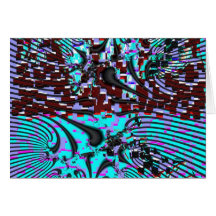 radial blu greeting card
