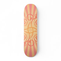 Radial Lines & Swirls: Custom Skateboard