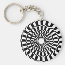 Radial pattern key chain