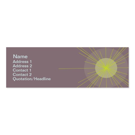 Radial - Skinny Business Card